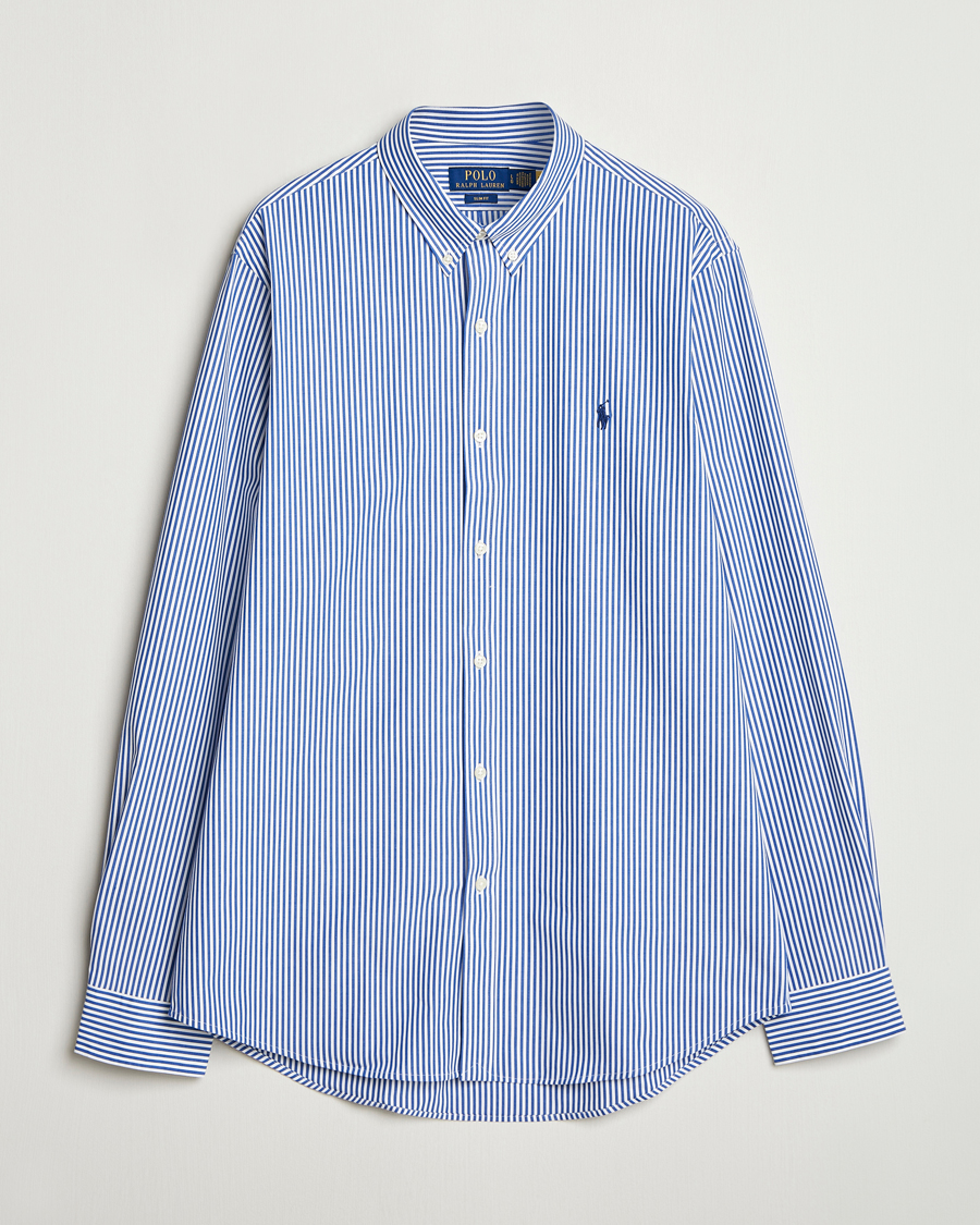 Men | Shirts | Polo Ralph Lauren | Slim Fit Poplin Shirt Blue/White Bengal Stripe