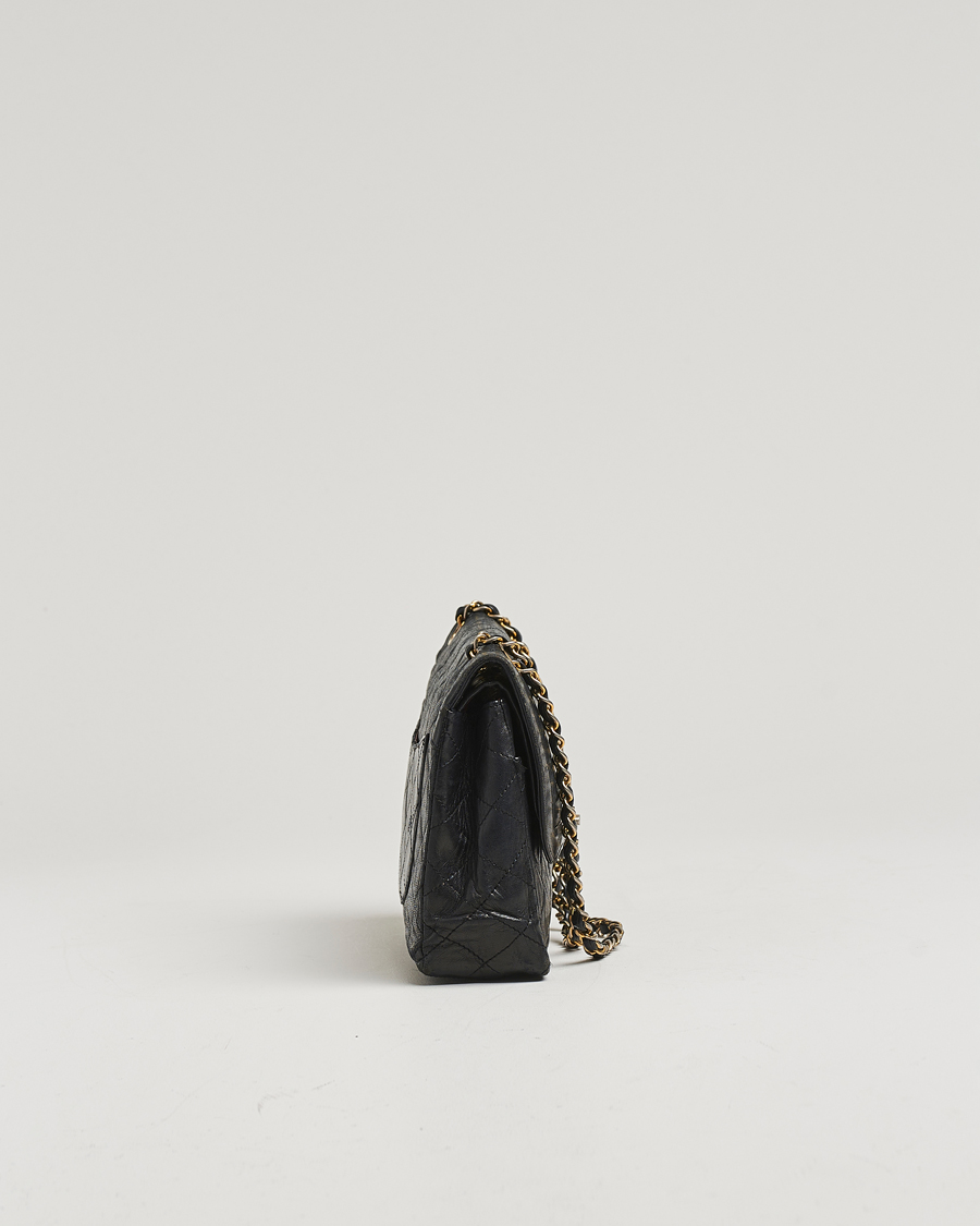 Men | Chanel Pre-Owned Classic Medium Double Flap Bag Black | Chanel Pre-Owned | Classic Medium Double Flap Bag Black