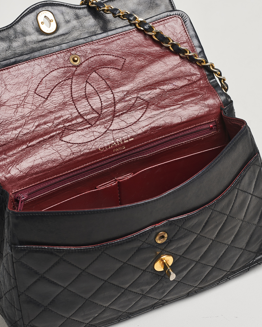 Men | Chanel Pre-Owned Classic Medium Double Flap Bag Black | Chanel Pre-Owned | Classic Medium Double Flap Bag Black