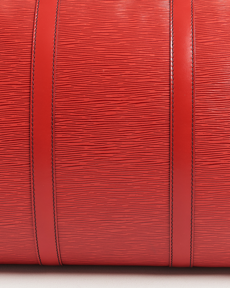 Men | Louis Vuitton Pre-Owned Keepall 50 Epi Leather Bag Red | Louis Vuitton Pre-Owned | Keepall 50 Epi Leather Bag Red