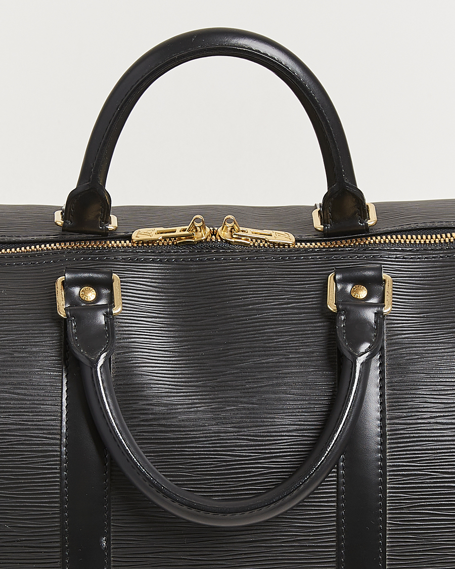 Men | Louis Vuitton Pre-Owned Keepall 55 Epi Leather Bag Black | Louis Vuitton Pre-Owned | Keepall 55 Epi Leather Bag Black