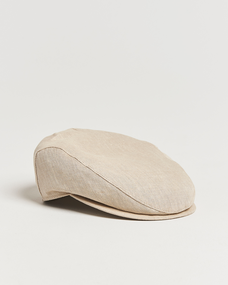 Men | Wigéns Ivy Slim Hopsack Linen Cap Sand | Wigéns | Ivy Slim Hopsack Linen Cap Sand