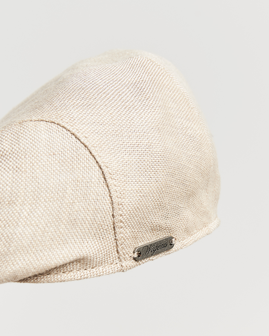 Men | Wigéns Ivy Slim Hopsack Linen Cap Sand | Wigéns | Ivy Slim Hopsack Linen Cap Sand