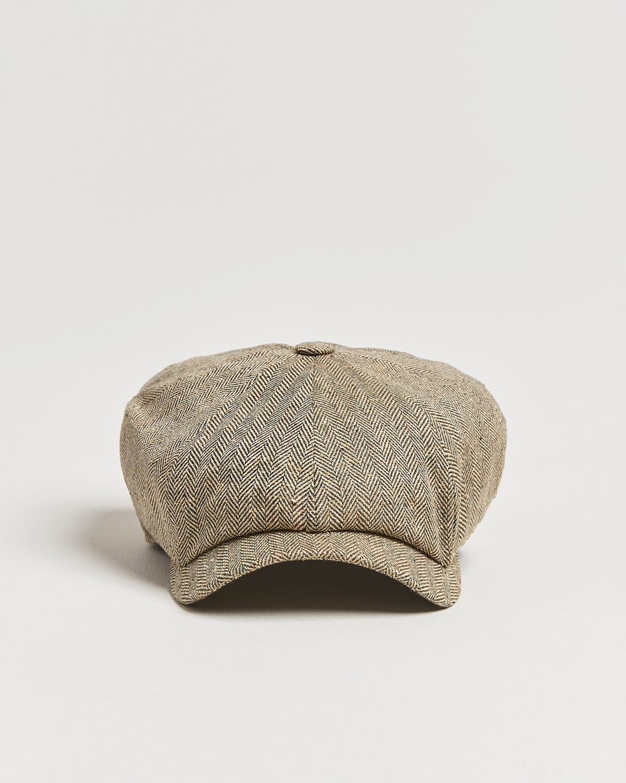 Men | Wigéns Newsboy Retro Herringbone Cap Dark Olive | Wigéns | Newsboy Retro Herringbone Cap Dark Olive