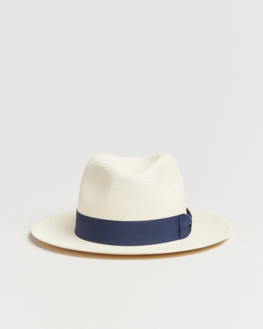 Men | Wigéns Panama Hat White/Navy | Wigéns | Panama Hat White/Navy