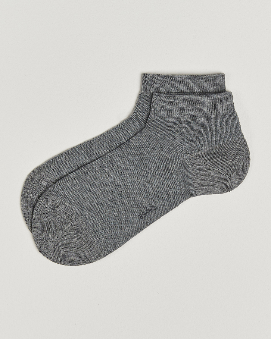 Men | Underwear & Socks | Falke | Happy 2-Pack Cotton Sneaker Socks Light Grey Melange