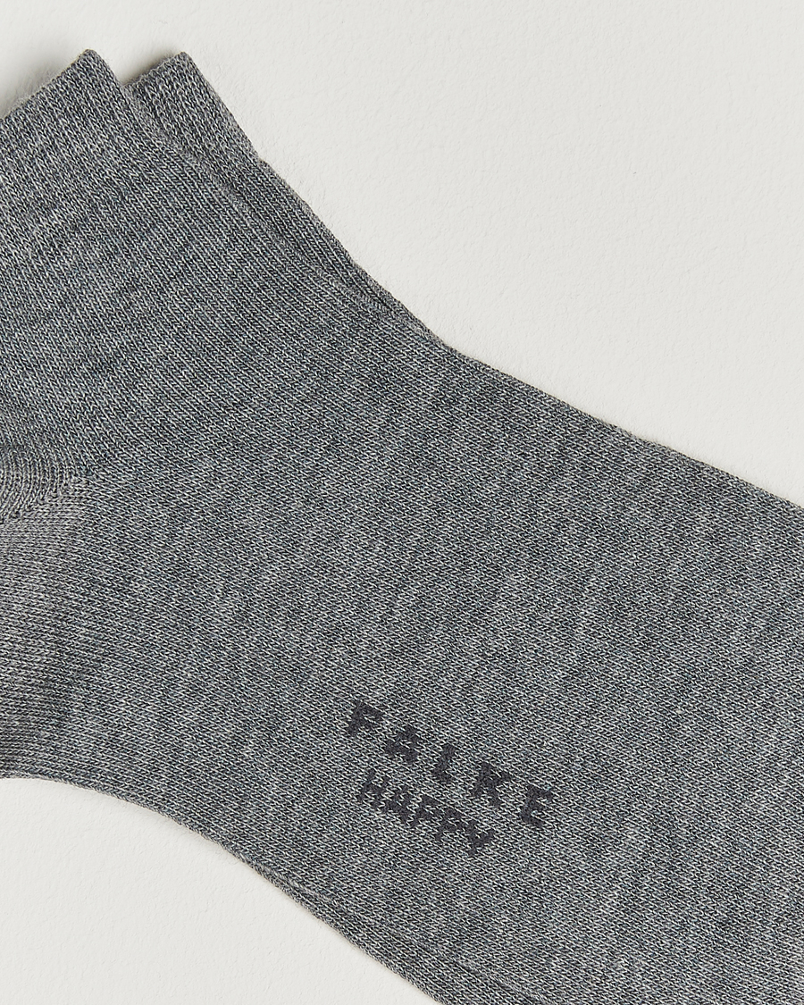 Men | Underwear & Socks | Falke | Happy 2-Pack Cotton Sneaker Socks Light Grey Melange