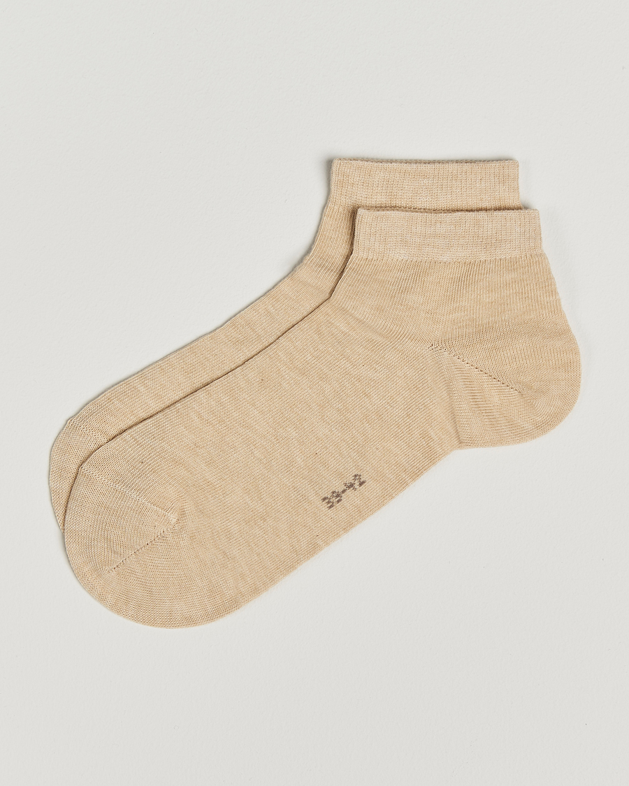 Men | Underwear & Socks | Falke | Happy 2-Pack Cotton Sneaker Socks Sand Melange