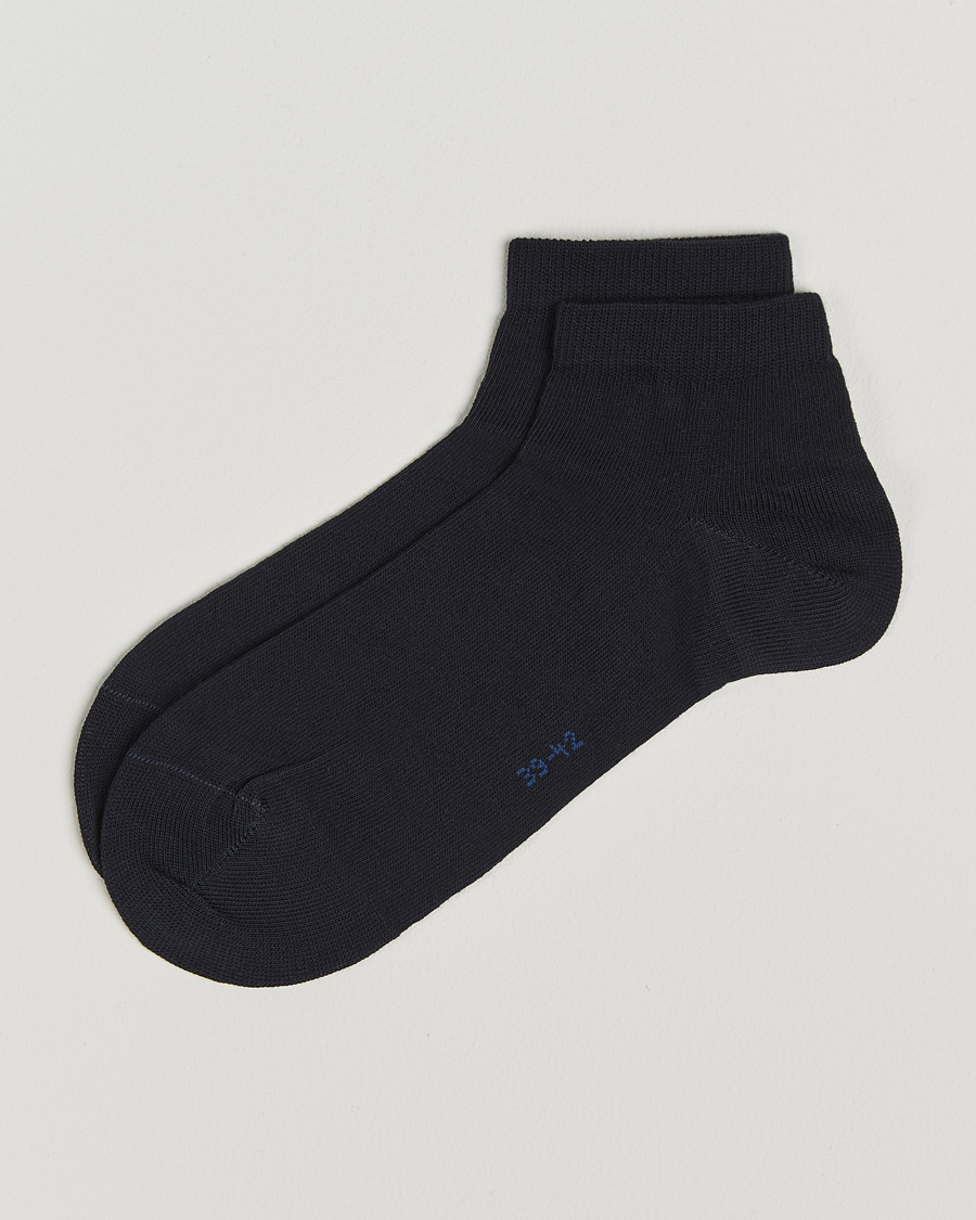Men | Underwear & Socks | Falke | Happy 2-Pack Cotton Sneaker Socks Dark Navy