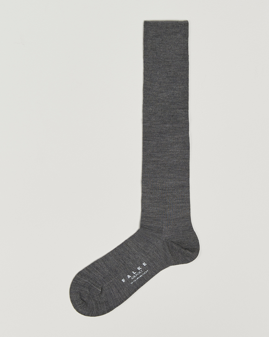 Men | Underwear & Socks | Falke | Airport Knee Sock Dark Grey