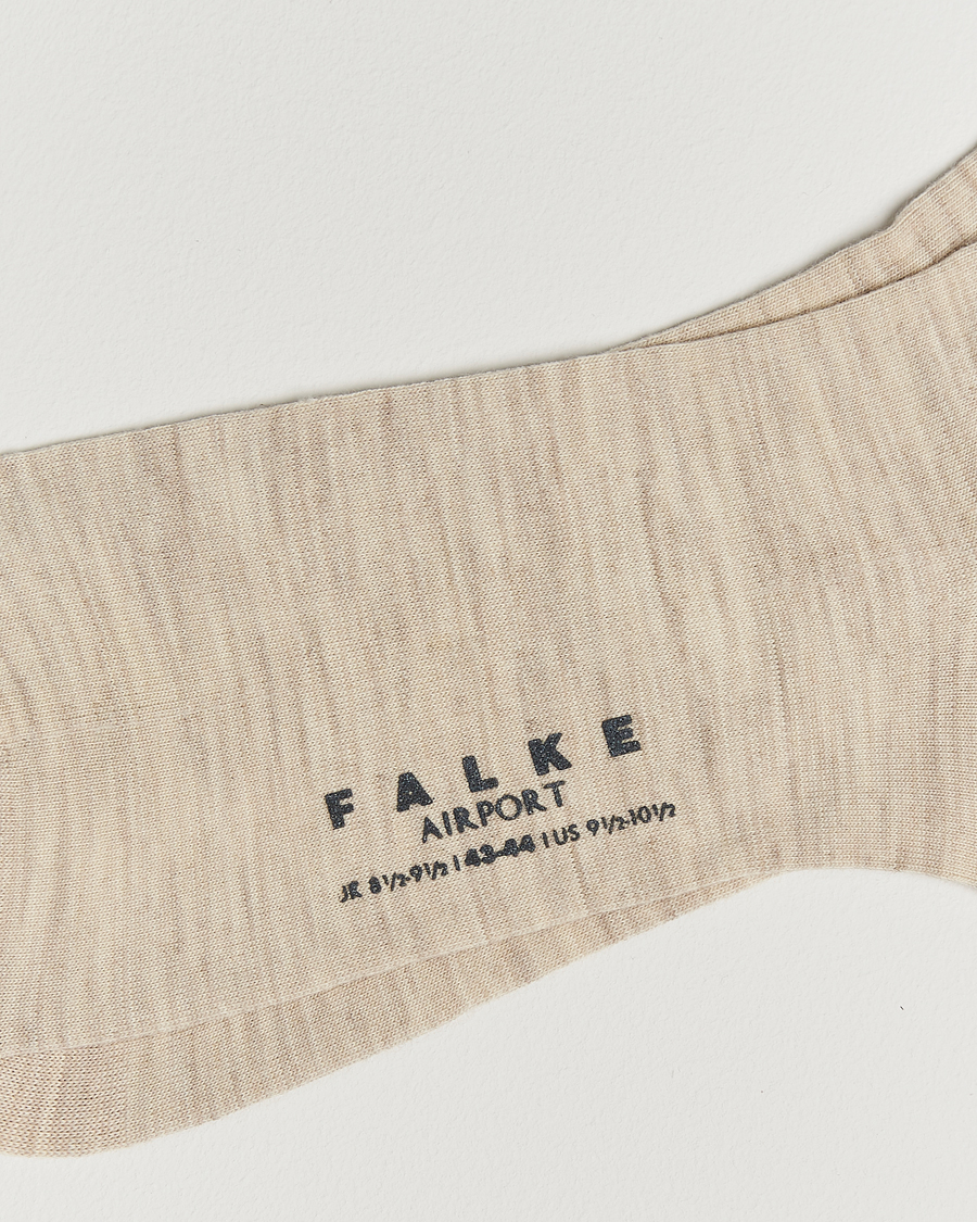 Men | Underwear & Socks | Falke | Airport Knee Sock Beige Melange