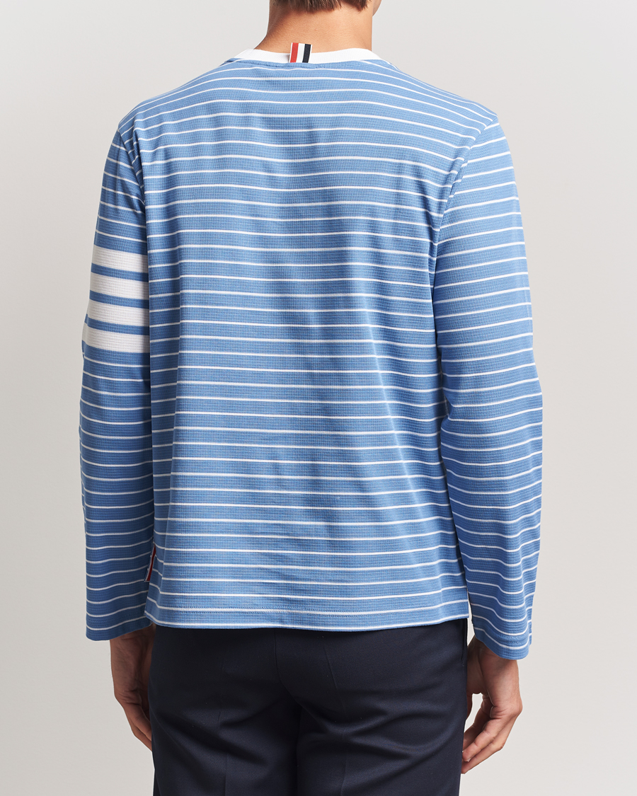 Thom Browne Long Sleeve T-Shirt Blue/White at CareOfCarl.com