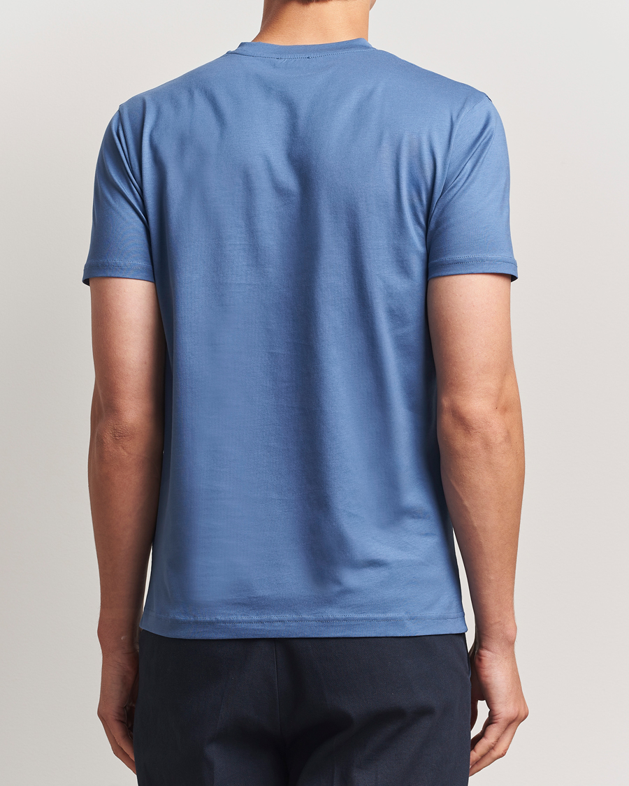 Men | T-Shirts | Sunspel | Riviera Midweight T-Shirt Soft Denim