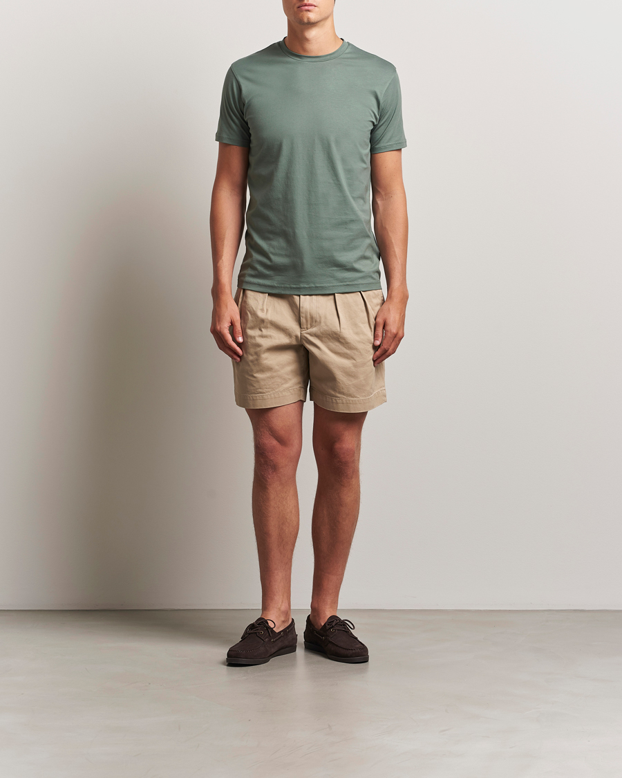 Men | T-Shirts | Sunspel | Riviera Midweight T-Shirt Dusk Green