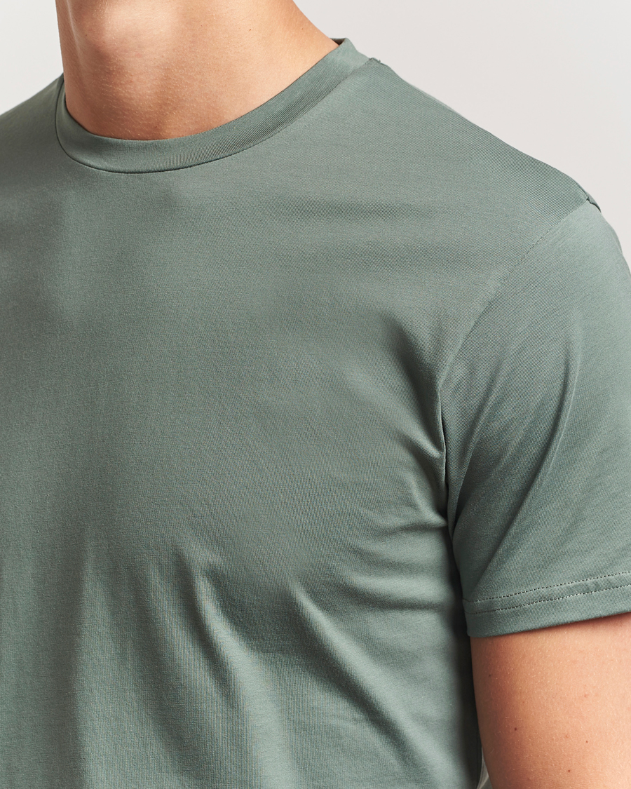 Men | T-Shirts | Sunspel | Riviera Midweight T-Shirt Dusk Green