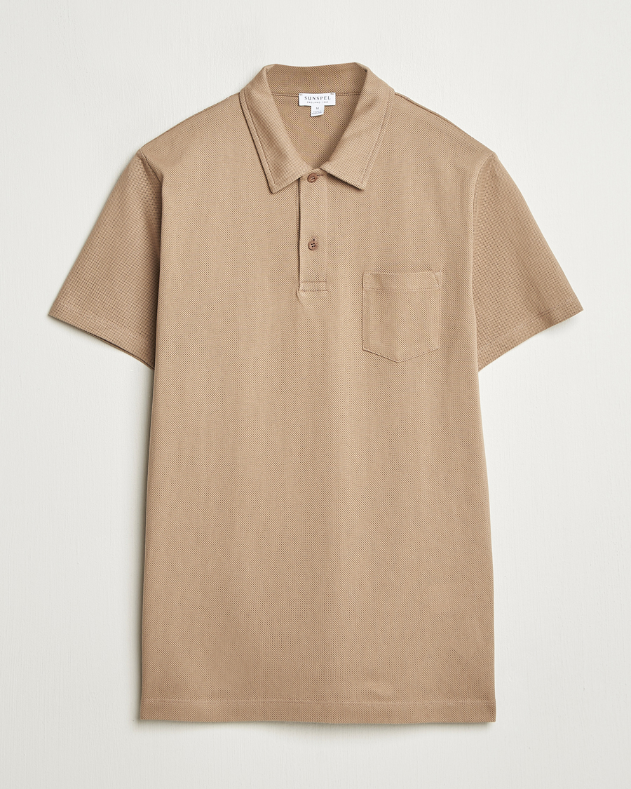 Men | Polo Shirts | Sunspel | Riviera Polo Shirt Dune