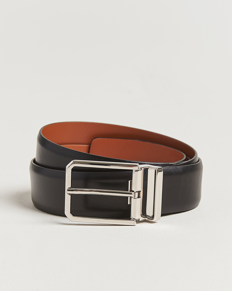 Men | Belts | Santoni | Classic Leather Belt Black Calf