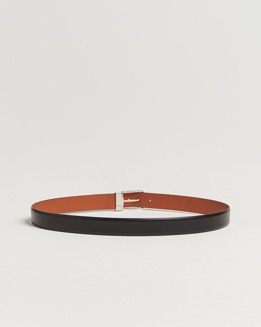 Men | Belts | Santoni | Classic Leather Belt Black Calf