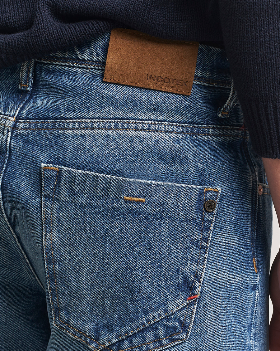 Men | Jeans | Incotex | 5-Pocket Stretch Denim Light Wash