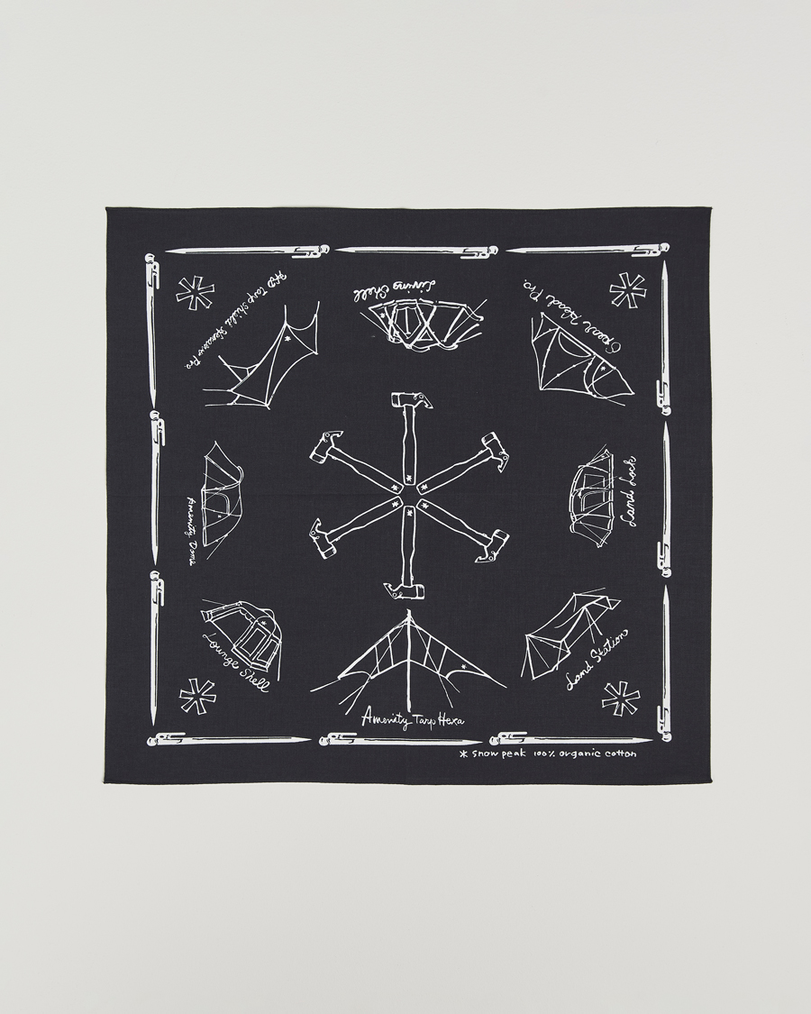 Men | Snow Peak OG Cotton Noaspbi Bandana Black | Snow Peak | OG Cotton Noaspbi Bandana Black