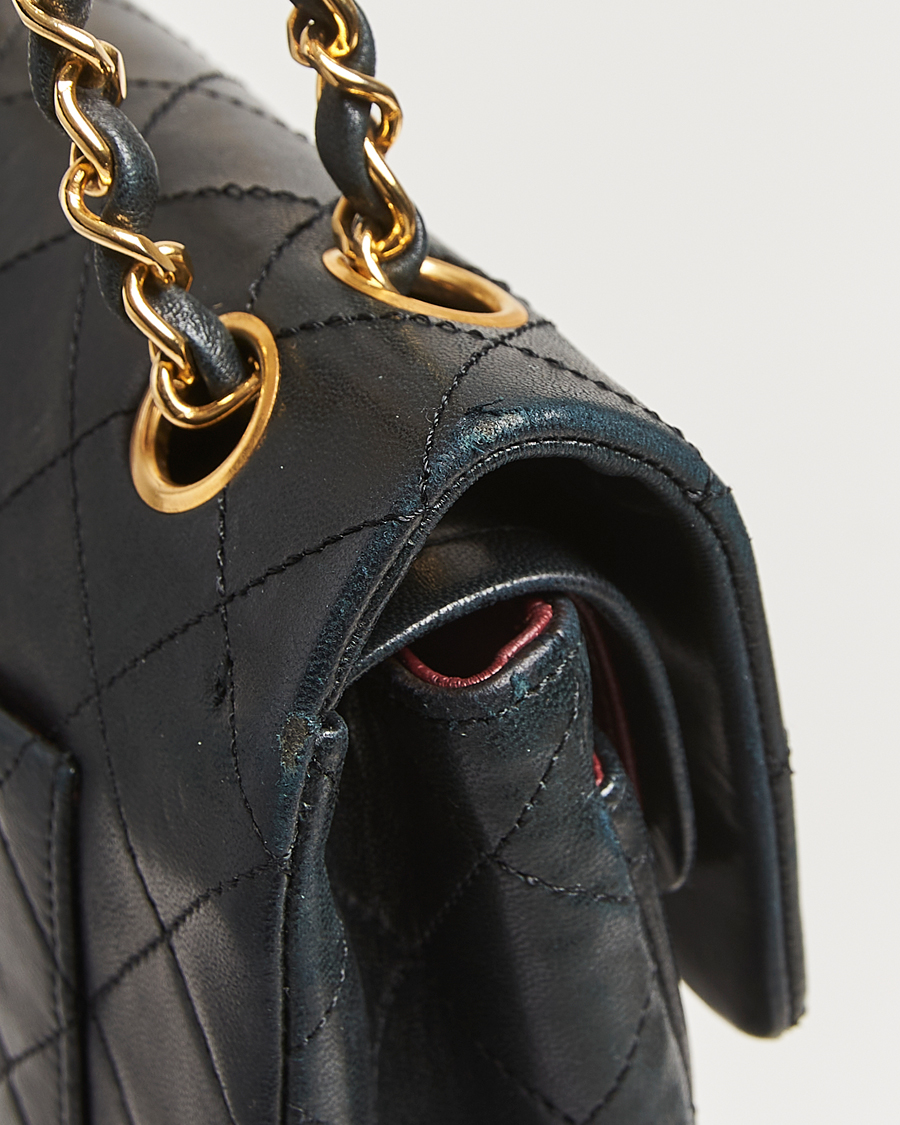 Men | Chanel Pre-Owned Classic Double Flap Small Lambskin Black | Chanel Pre-Owned | Classic Double Flap Small Lambskin Black