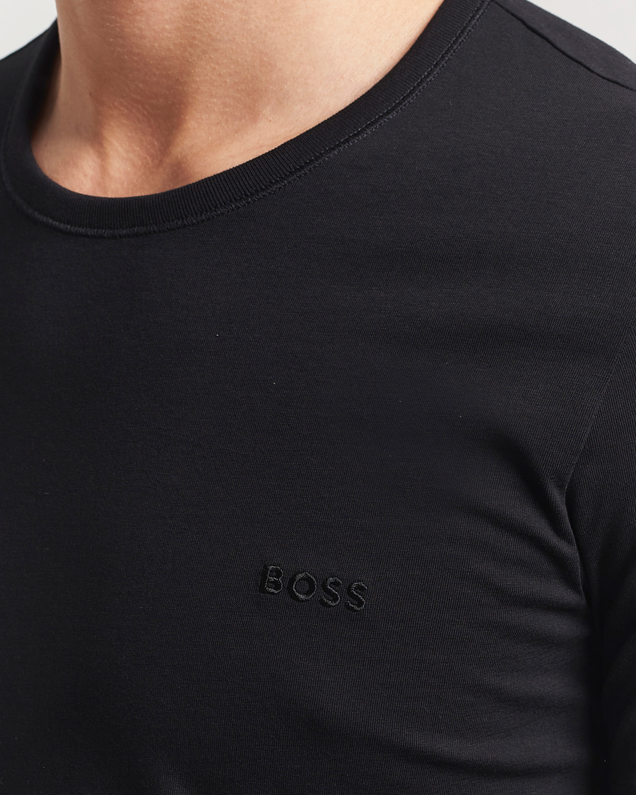 Men | T-Shirts | BOSS BLACK | 3-Pack Crew Neck T-Shirt Black