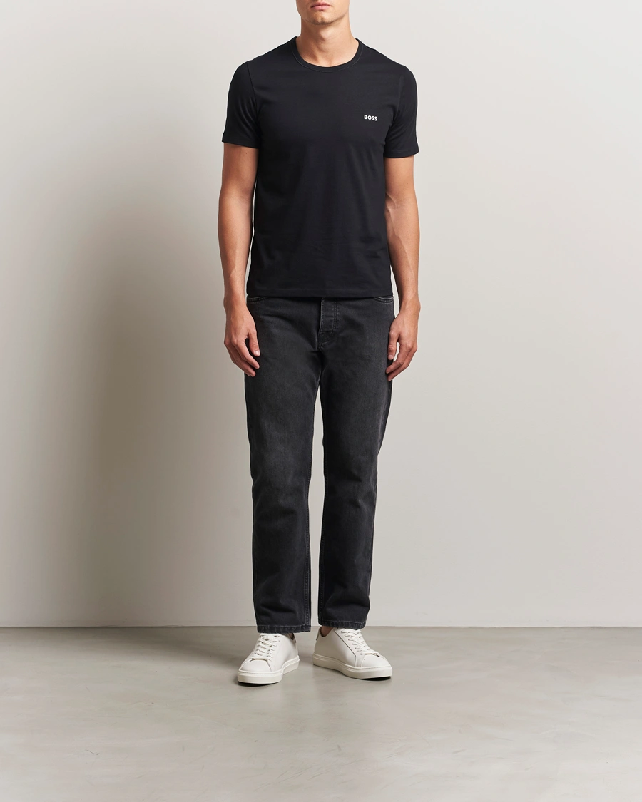 Men | T-Shirts | BOSS BLACK | 3-Pack Crew Neck T-Shirt Beige/White/Black