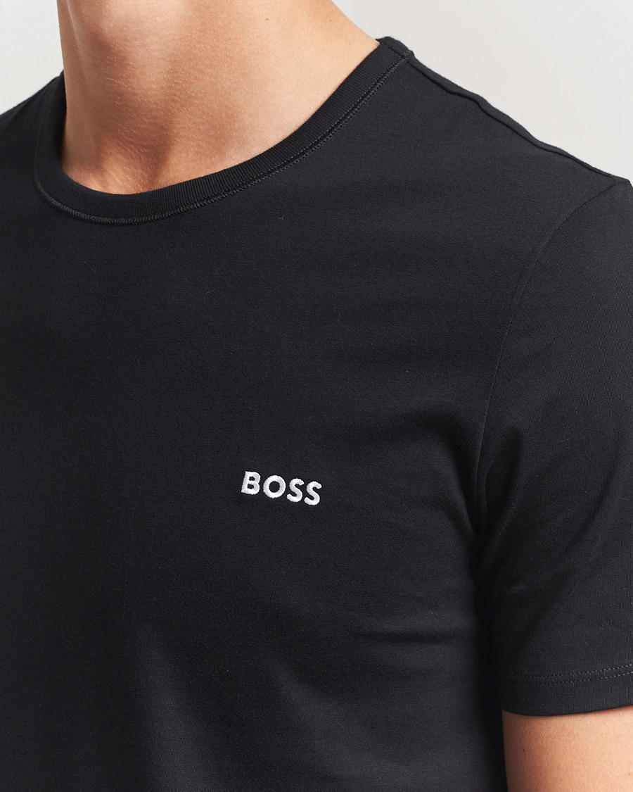 Men | T-Shirts | BOSS BLACK | 3-Pack Crew Neck T-Shirt Beige/White/Black