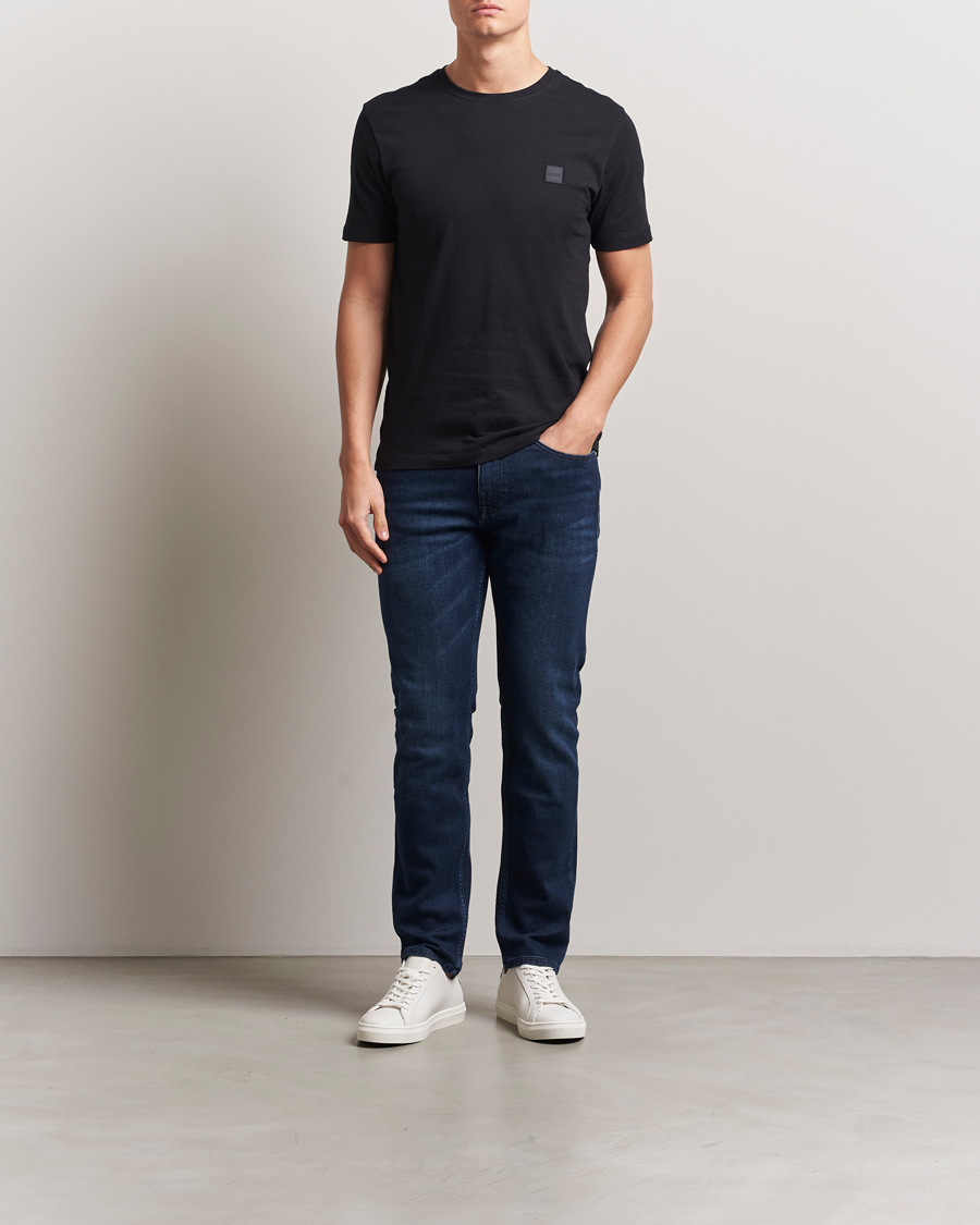 Men | T-Shirts | BOSS ORANGE | Tales Logo Crew Neck T-Shirt Black