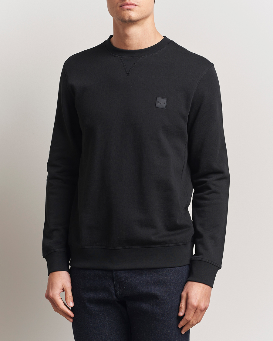Men | Sweaters & Knitwear | BOSS ORANGE | Westart Logo Sweatshirt Black