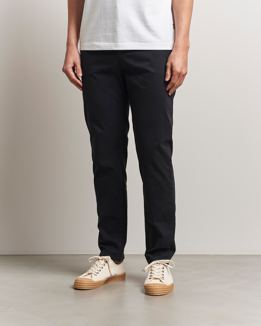 Men | Trousers | BOSS ORANGE | Tapered Fit Cotton Chinos Black