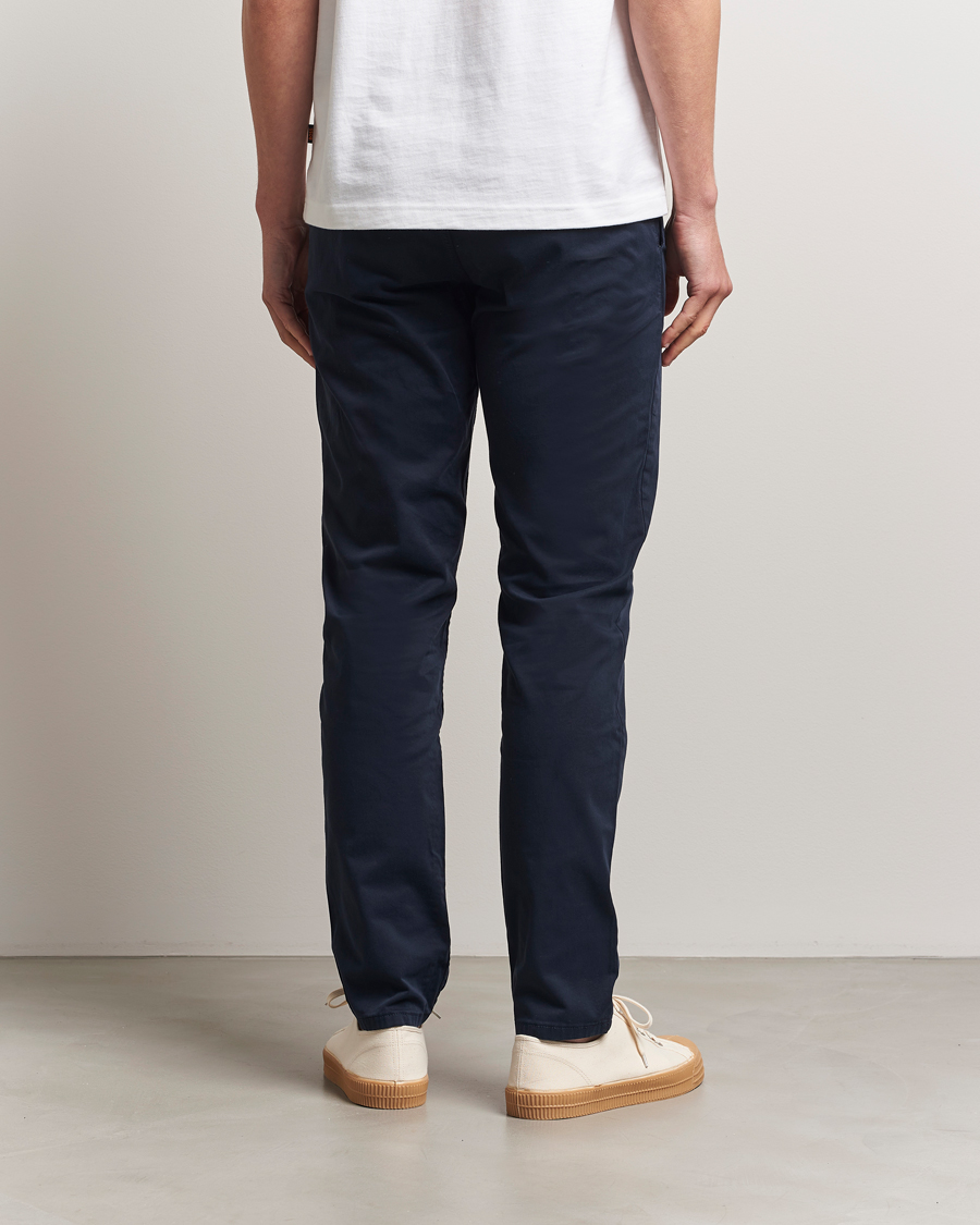 BOSS ORANGE Tapered Fit Cotton Chinos Dark Blue at CareOfCarl.com