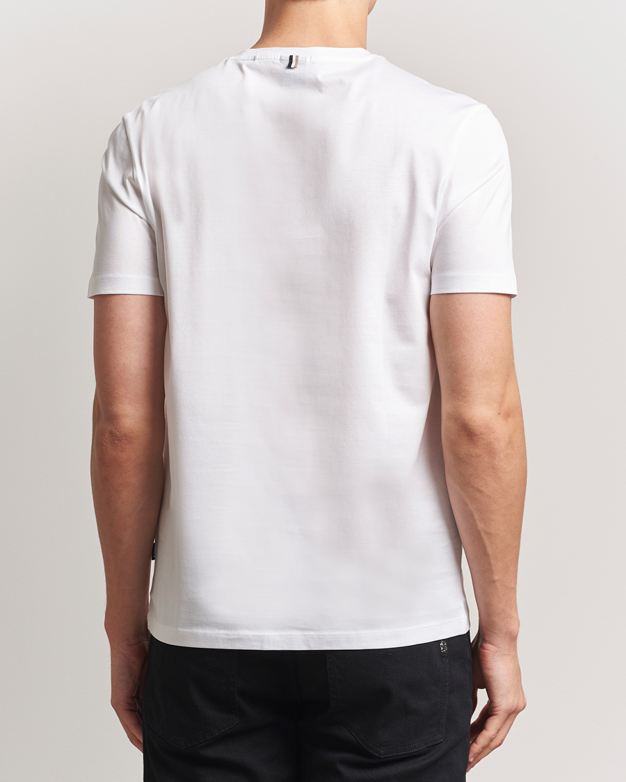 Men | T-Shirts | BOSS BLACK | Tessler Mercerized Crew Neck T-Shirt White