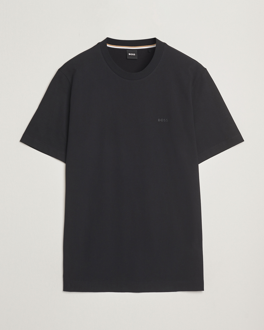 Men | T-Shirts | BOSS BLACK | Thompson Crew Neck T-Shirt Black