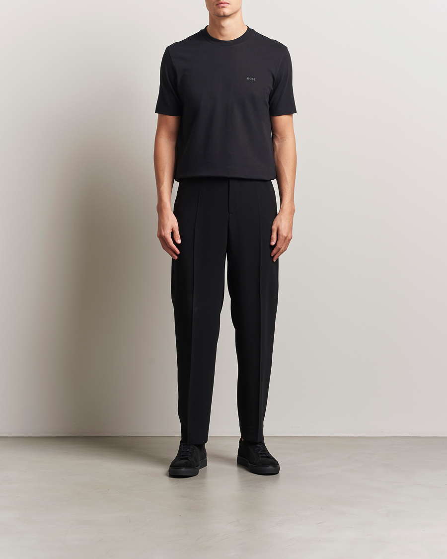 Men | T-Shirts | BOSS BLACK | Thompson Crew Neck T-Shirt Black