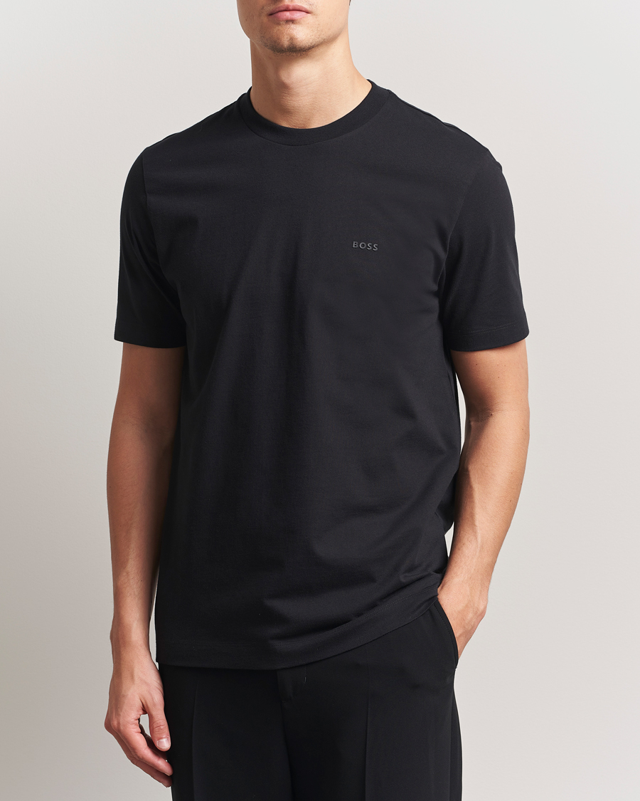 Men | T-Shirts | BOSS BLACK | Thompson Crew Neck T-Shirt Black