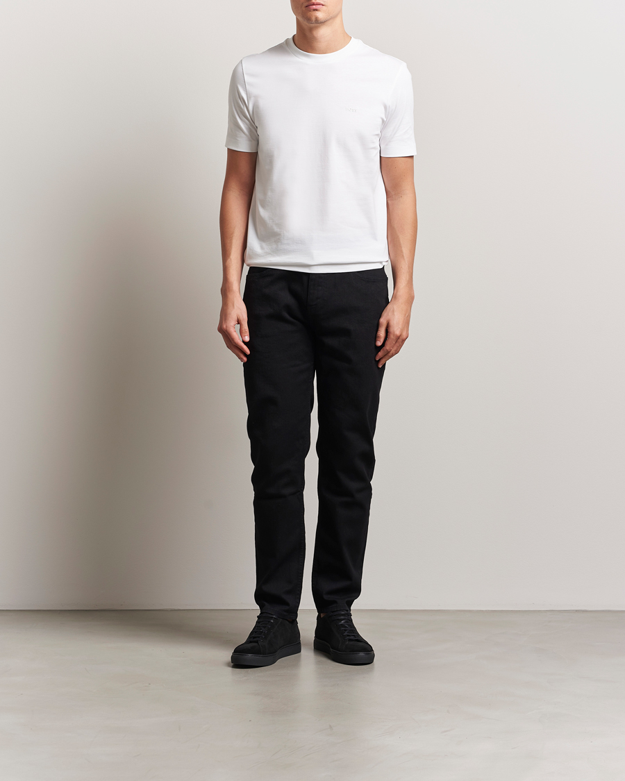 Men | T-Shirts | BOSS BLACK | Thompson Crew Neck T-Shirt White