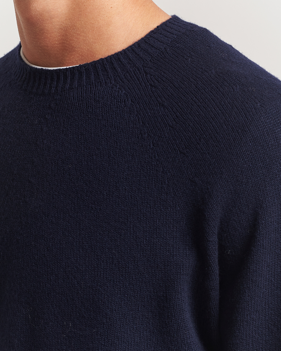 Men | Sweaters & Knitwear | Jil Sander | Wool/Cashmere Round Neck Sweater Navy