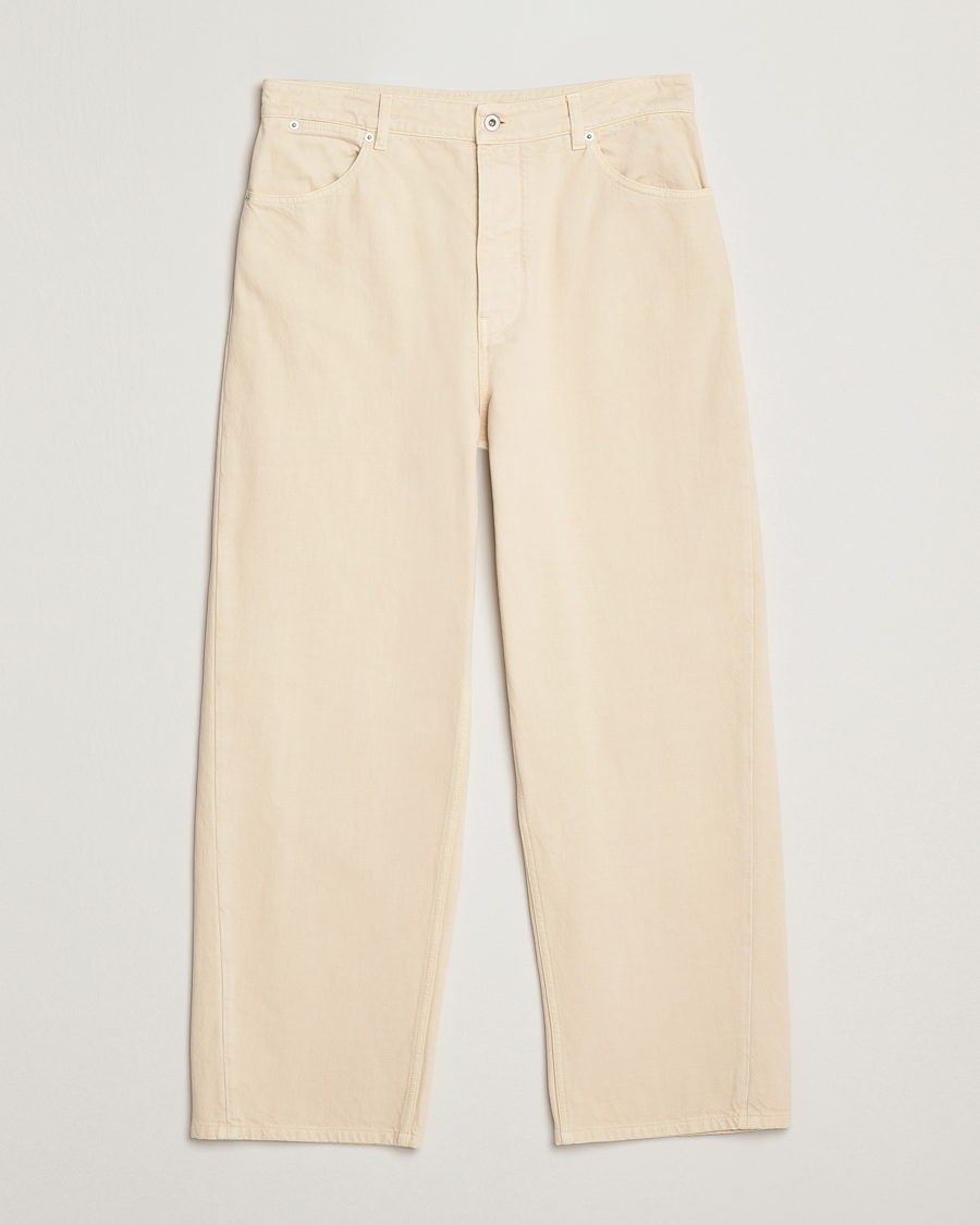 【Archive】JIL SANDER 90's COTTON TROUSERS Jil Sander Loose Fit 5-Pocket Pants Oat at CareOfCarl.com
