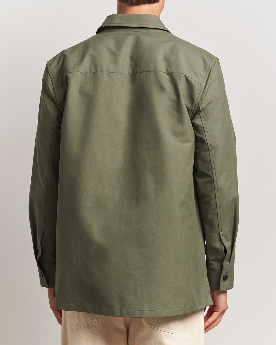 Men | Shirts | Jil Sander | Compact Cotton Overshirt Olive