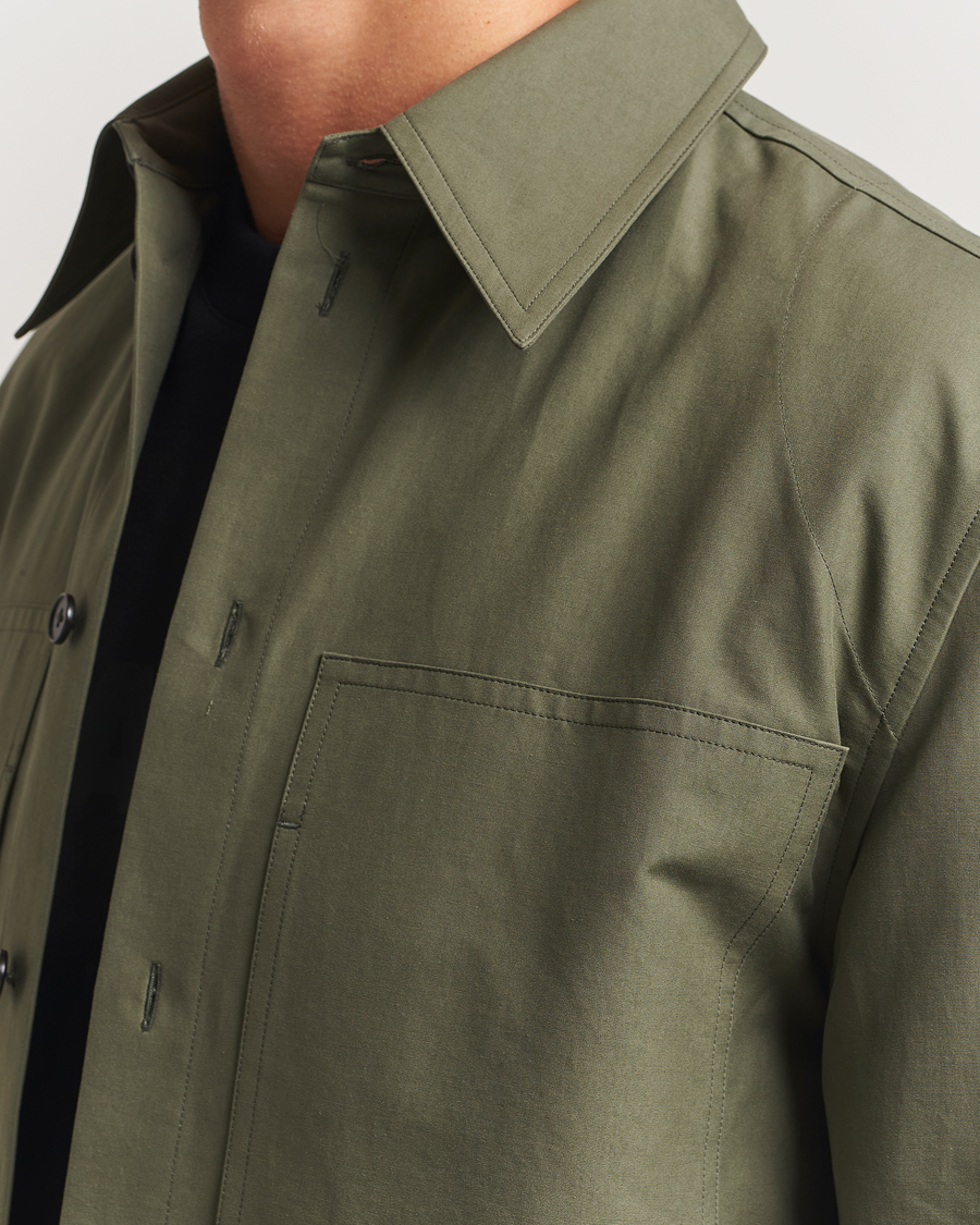 Men | Shirts | Jil Sander | Compact Cotton Overshirt Olive