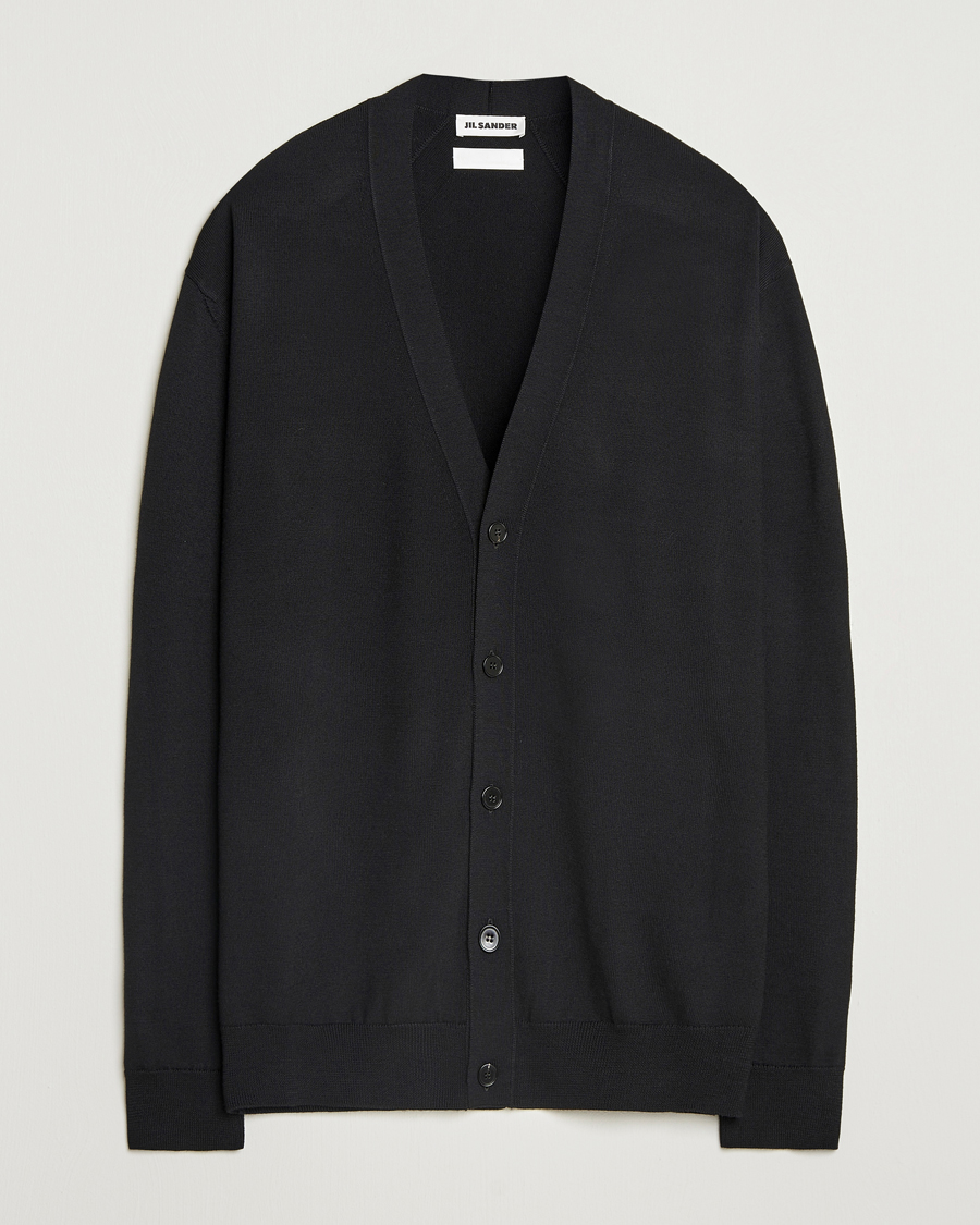 Men | Sweaters & Knitwear | Jil Sander | Superfine Merino Cardigan Black