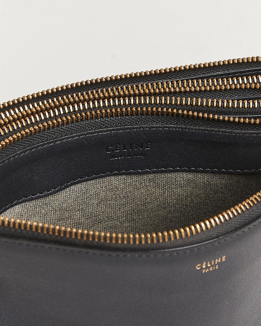 Men | Celine Pre-Owned Trio Bag Small Leather Black | Celine Pre-Owned | Trio Bag Small Leather Black