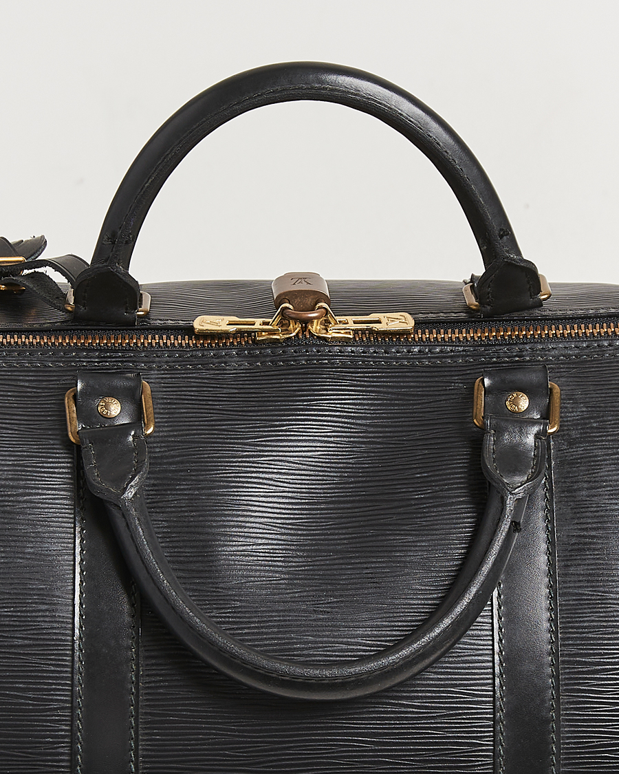 Men | Louis Vuitton Pre-Owned Keepall 60 Epi Leather Black | Louis Vuitton Pre-Owned | Keepall 60 Epi Leather Black