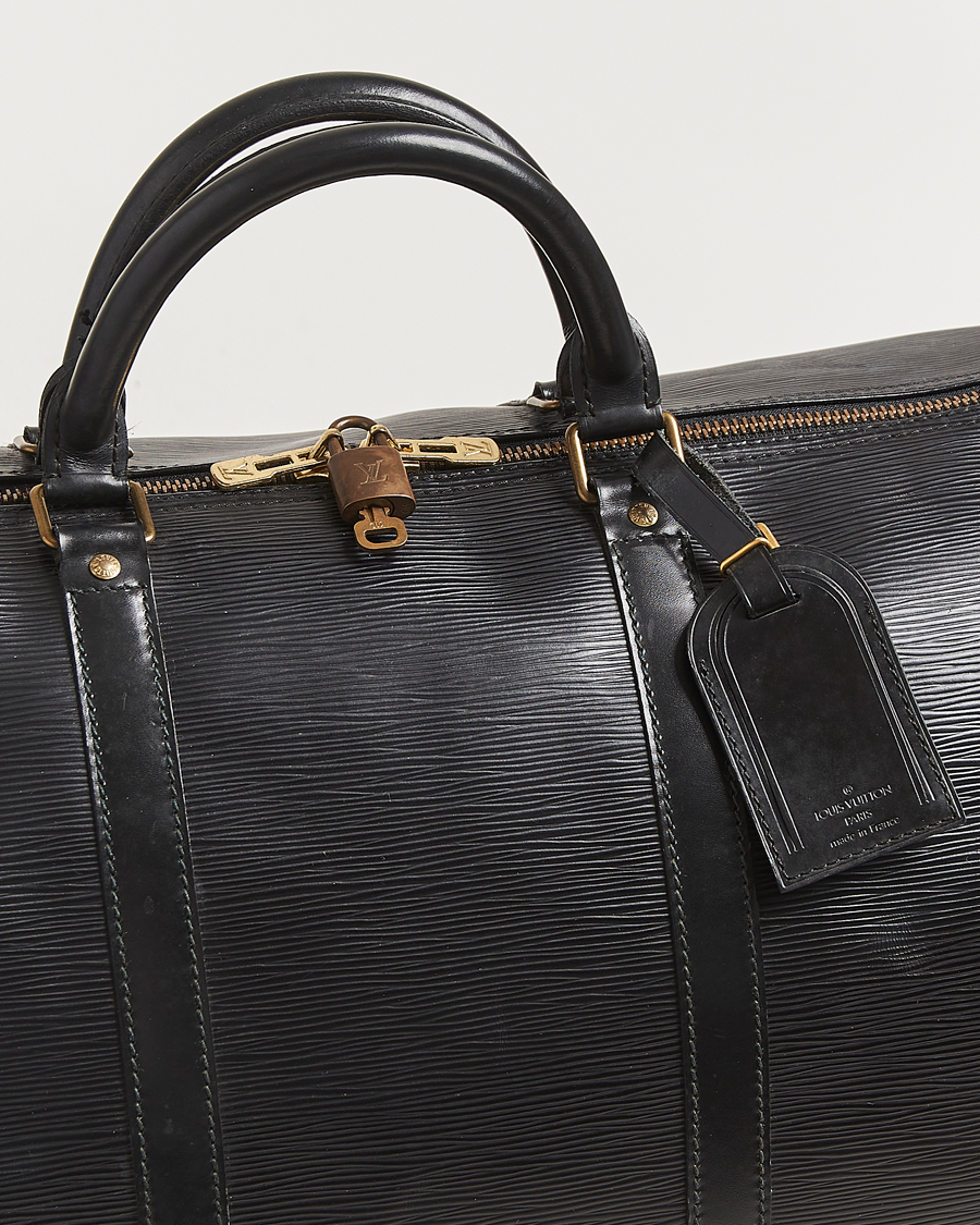 Men | Louis Vuitton Pre-Owned Keepall 60 Epi Leather Black | Louis Vuitton Pre-Owned | Keepall 60 Epi Leather Black