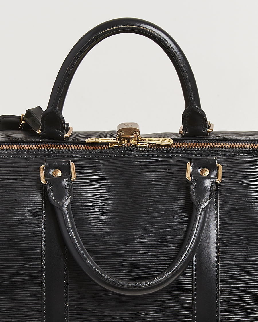 Men | Louis Vuitton Pre-Owned Keepall 55 Epi Leather Black | Louis Vuitton Pre-Owned | Keepall 55 Epi Leather Black