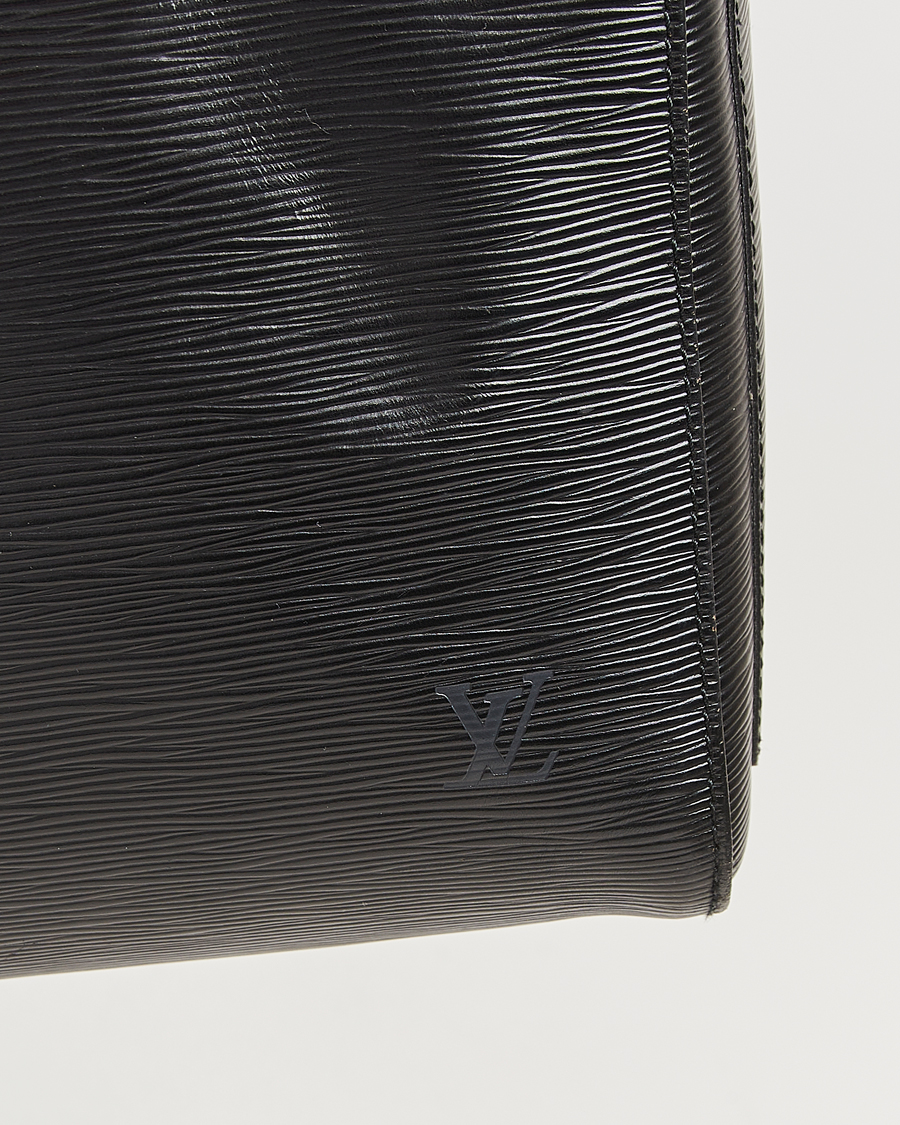 Men | Louis Vuitton Pre-Owned Keepall 55 Epi Leather Black | Louis Vuitton Pre-Owned | Keepall 55 Epi Leather Black