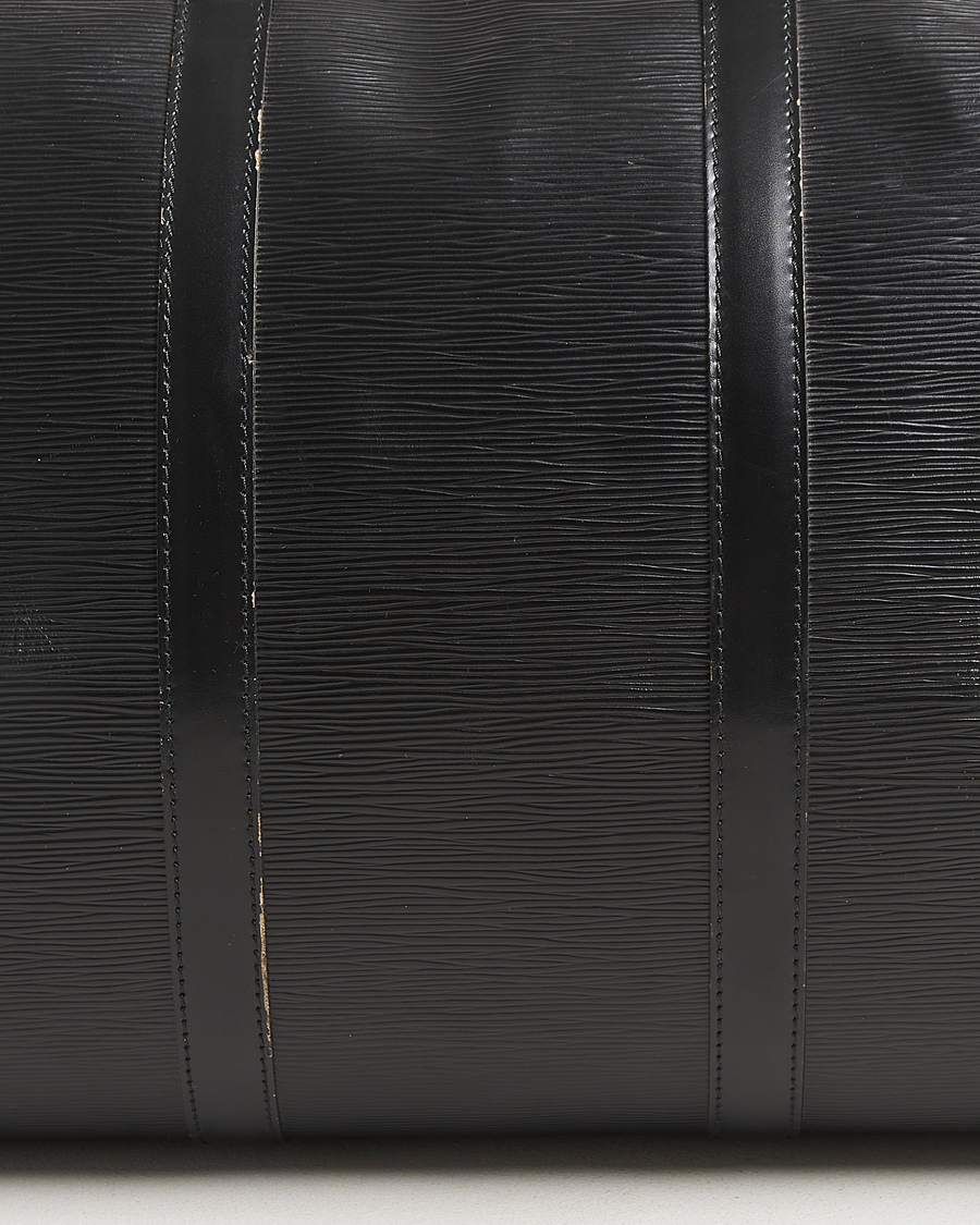 Men | Louis Vuitton Pre-Owned Keepall 55 Epi Leather Black | Louis Vuitton Pre-Owned | Keepall 55 Epi Leather Black