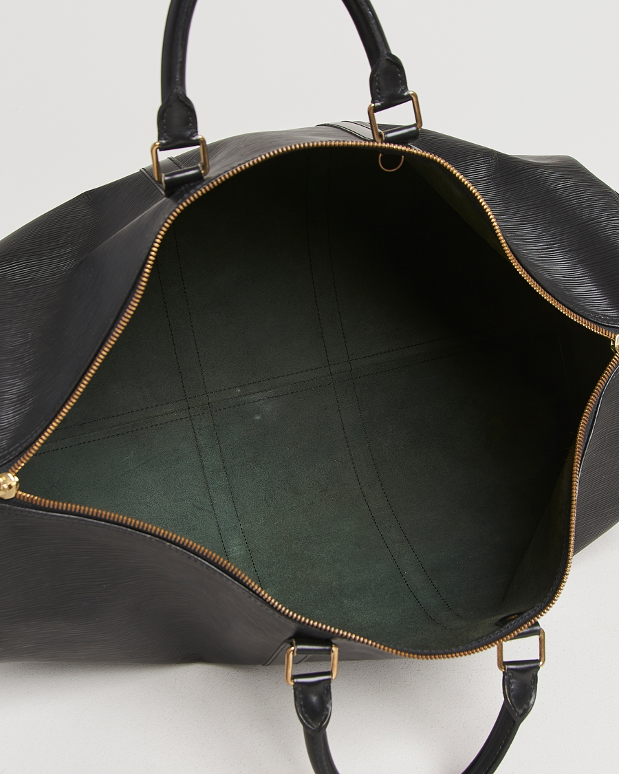 Men | Louis Vuitton Pre-Owned Keepall 55 Epi Leather Black | Louis Vuitton Pre-Owned | Keepall 55 Epi Leather Black