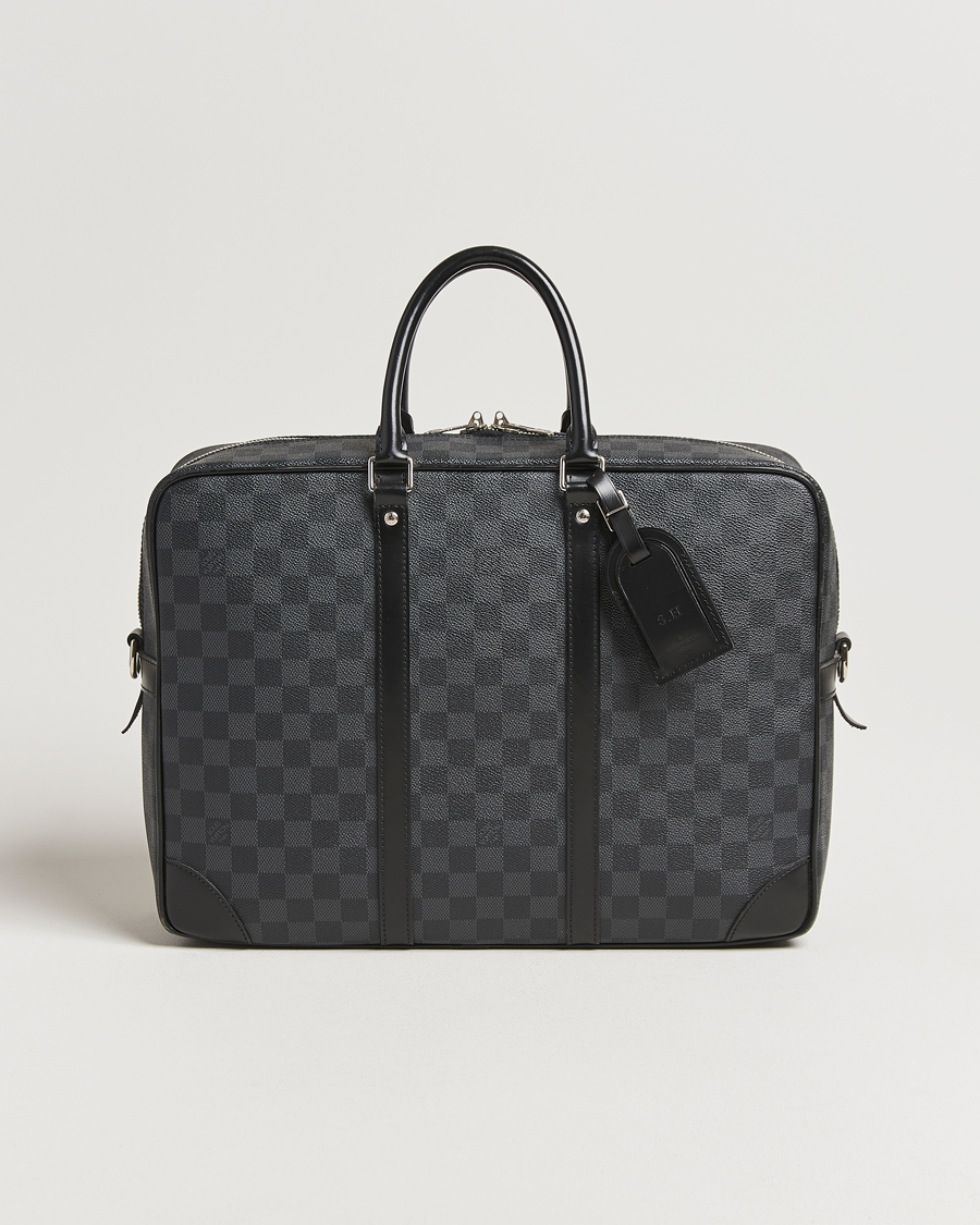 Men | Louis Vuitton Pre-Owned Porte-Documents Voyage Briefcase Damier Graphite | Louis Vuitton Pre-Owned | Porte-Documents Voyage Briefcase Damier Graphite
